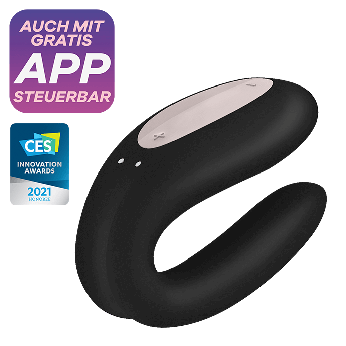Bluetooth Paarvibrator "Double Joy" mit App von Satisfyer in schwarz