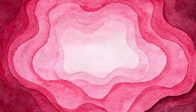Runde Wellen in Rot- und Rosatönen