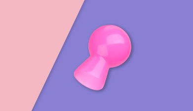 Pinke Brustpumpen für Sie von EIS auf rosa-lilanem Hintergrund