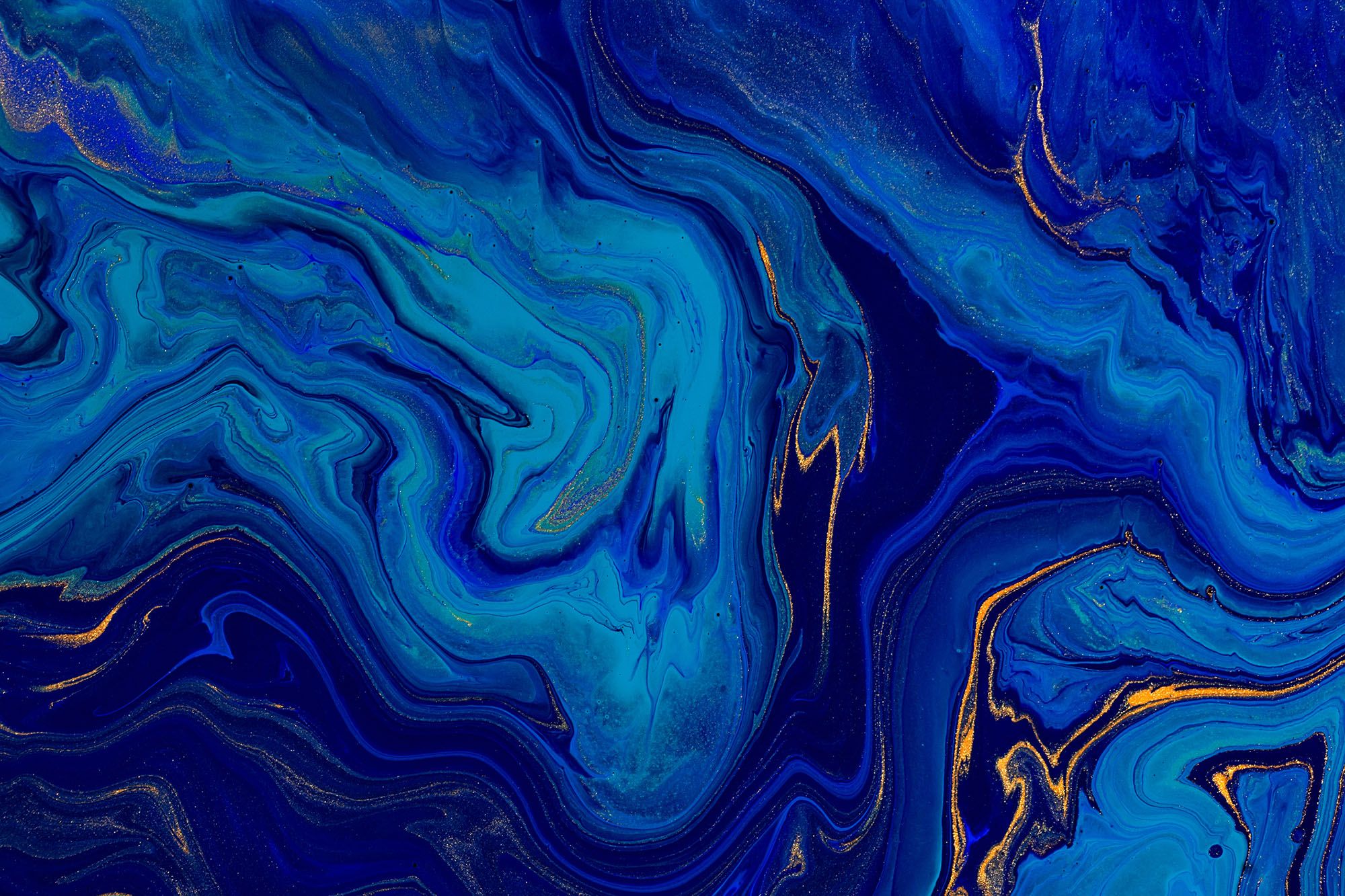 Blaues Gemälde als Symbol für Dental Dams